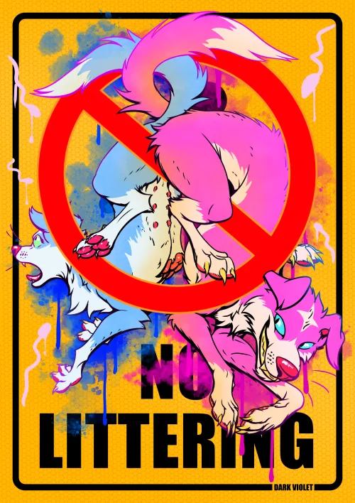 ~~No~~ Littering! (dark_violet) [MF] by Olive-The-Otter