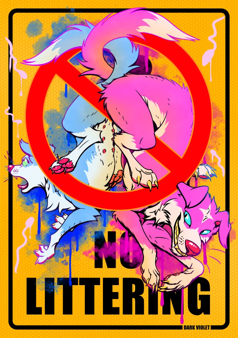 ~~No~~ Littering! (dark_violet) [MF] posted by Olive-The-Otter