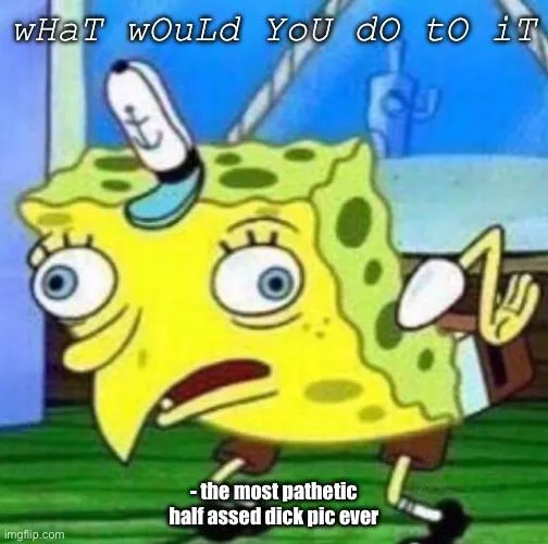 No more low effort dick pic posts posted by TheAngelOfPenectomy