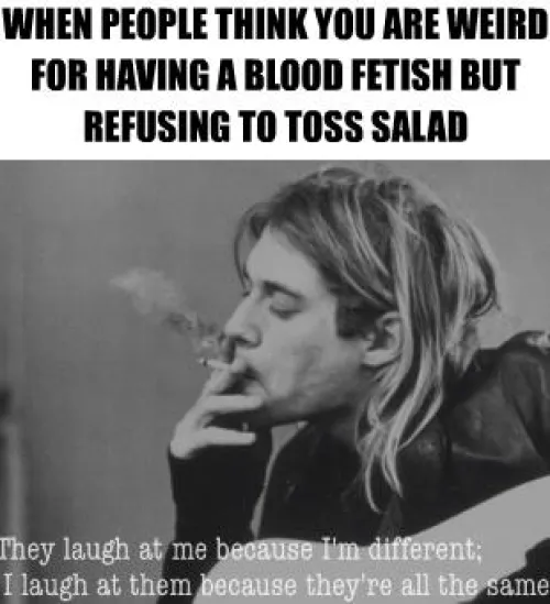 No offense to anyone into scat but I don't know how I'm the one with something backward here according to 