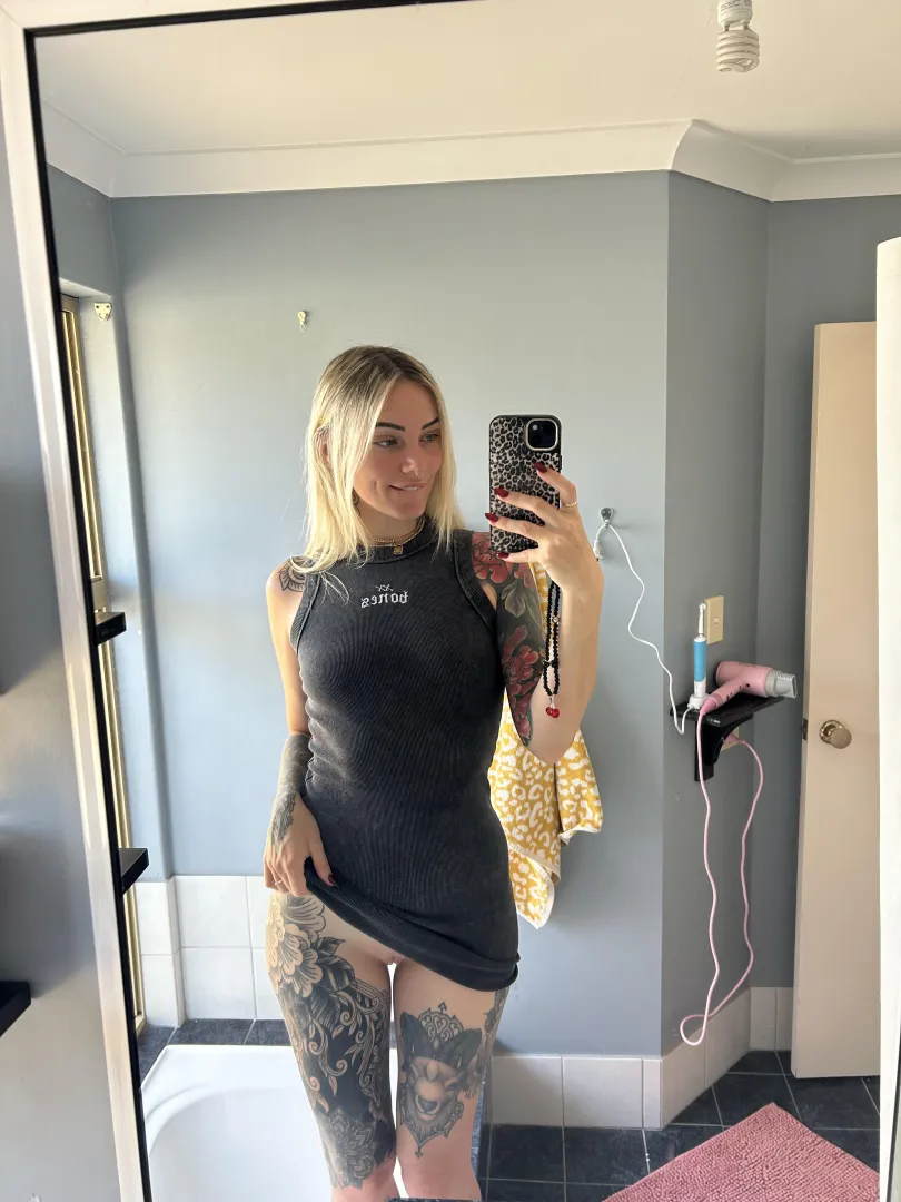 No panties, no bra ;) posted by cherry-leigh