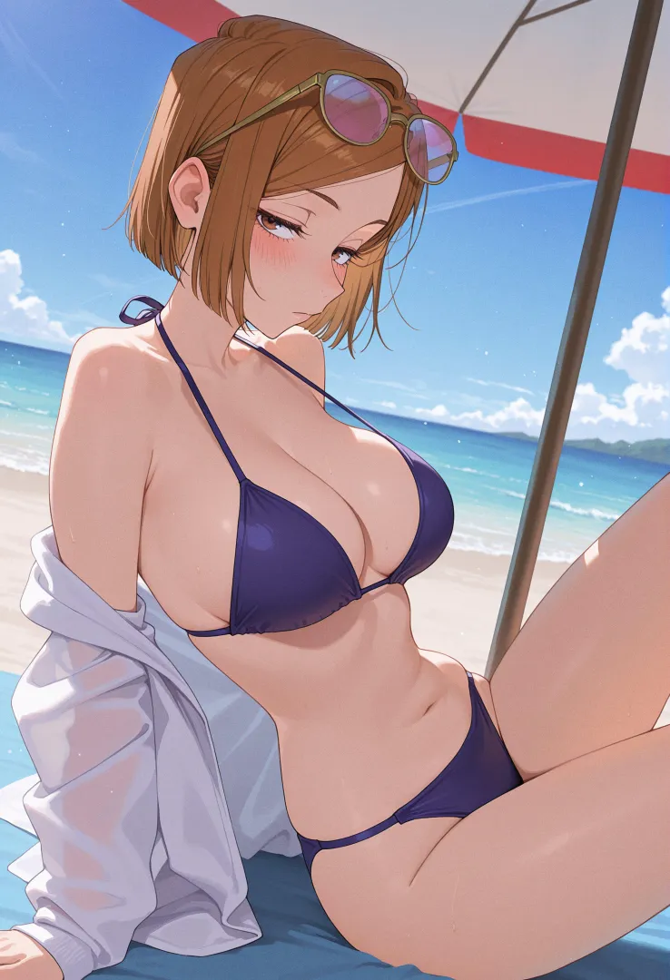 Nobara at the Beach [Jujutsu Kaisen] posted by WoolsonDaSheep