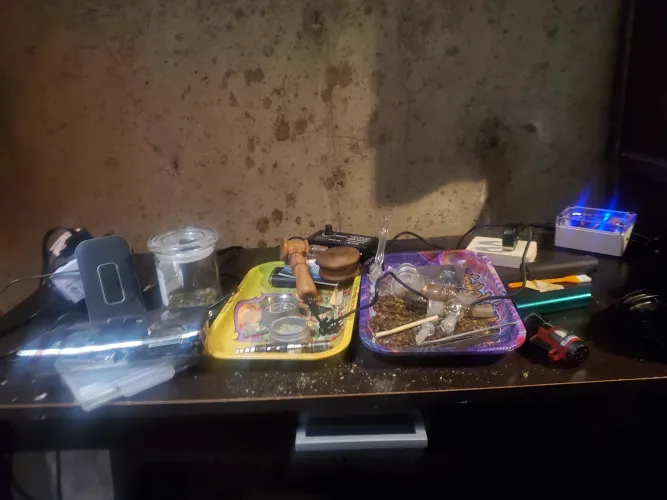 Nook, in the 'stoner den' in our basement by lyzzyrddwyzzyrdd