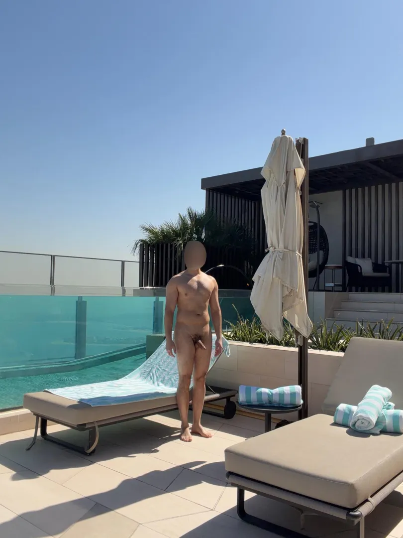 Nothing on, just good vibes and a great view! posted by proteinbarfor1