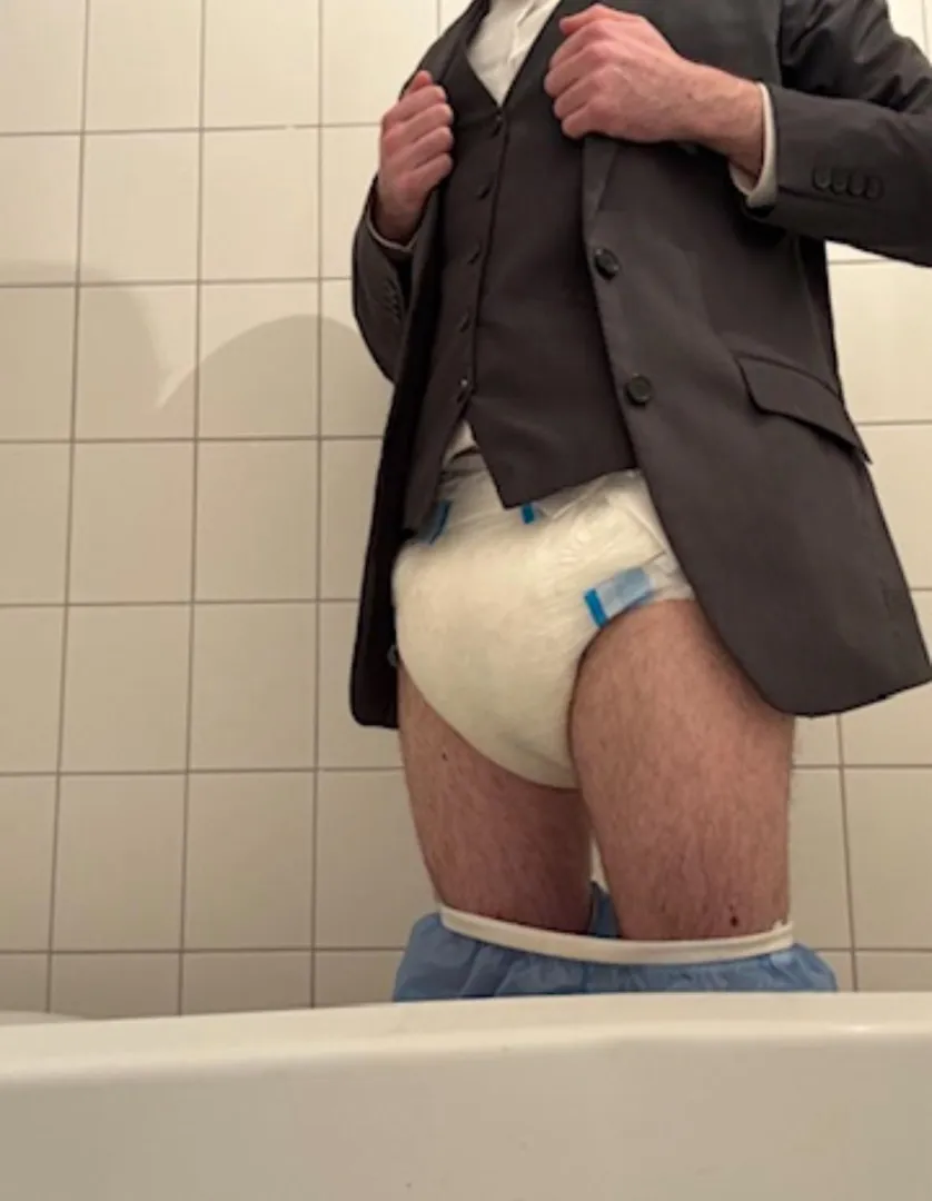 Now it's time to get to work  posted by DiaperSky