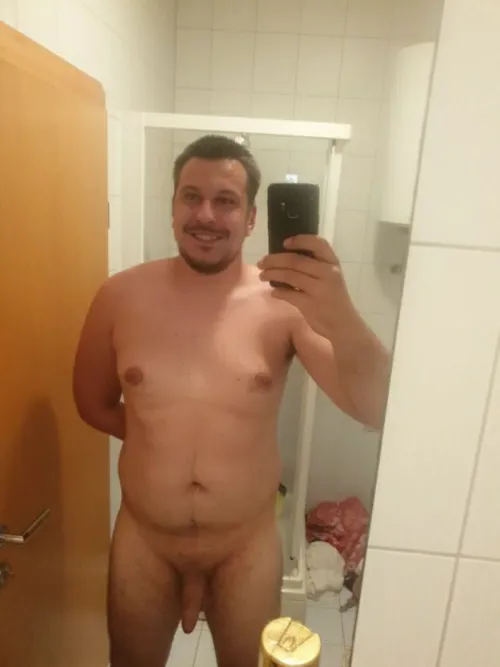 Nude as man should be, anyone can see everything, whenever they want to. by MaleObedient35