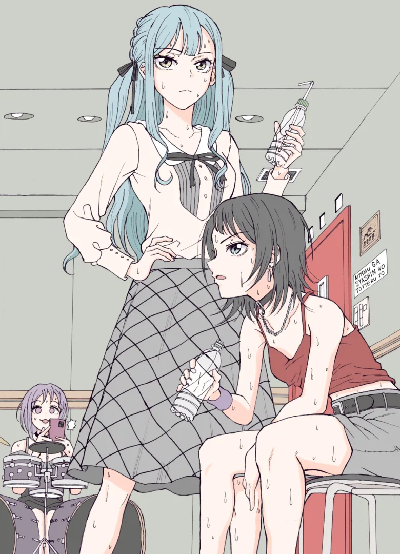 Nyamu, Sakiko, and Umiri at practice [BanG Dream!] (石巻六郎) posted by MartyrOfDespair