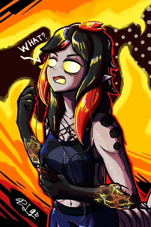 [OC] Interrupting Cinnamon's music time by PlumaLux