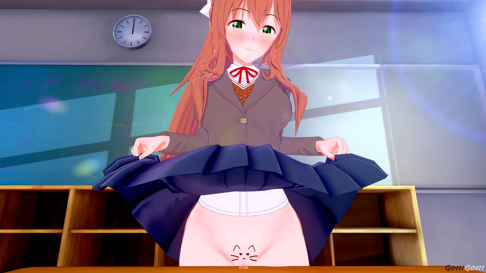 [OC] Monika Shows Us Her Cat.......get it? (Koikatsu) posted by GOMLB1