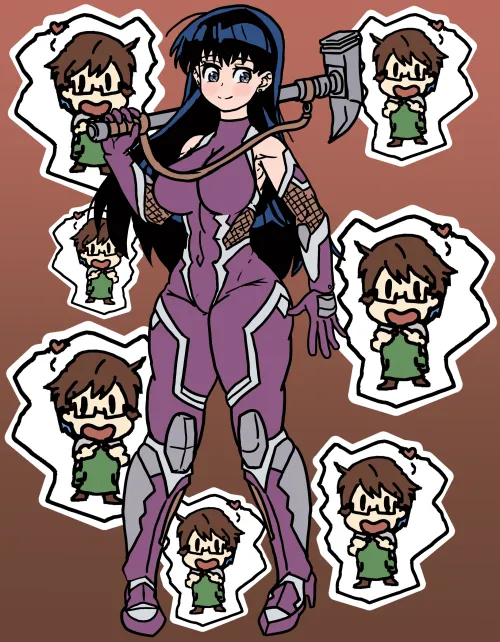 [OC] Nagi Ruri Rocks, Taimanin by CosmicDairyPrairie