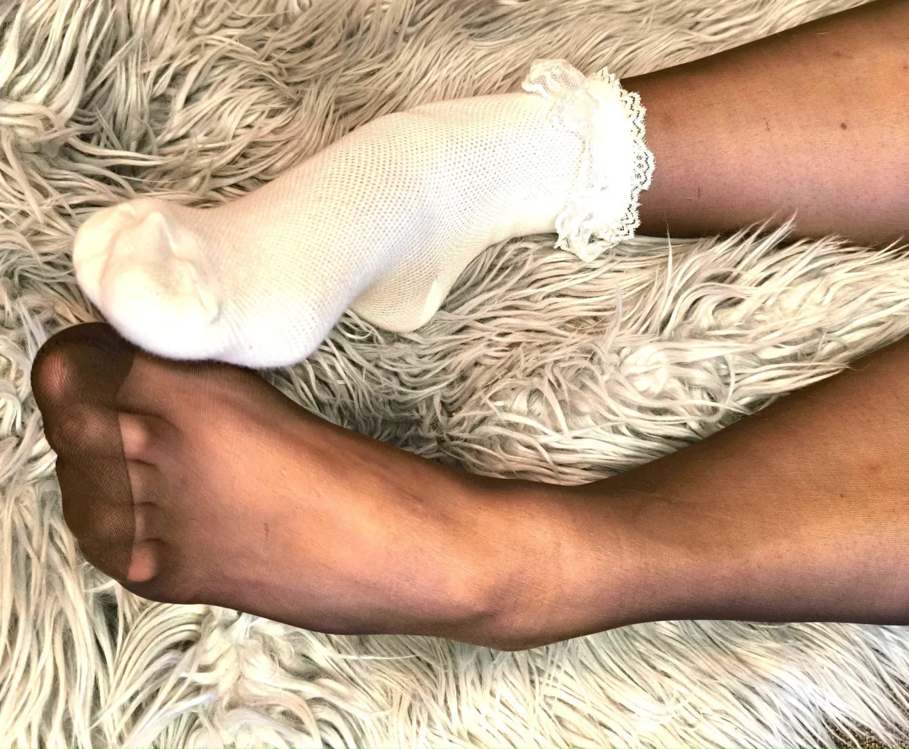 [oc] Nylon and a cute little sock on my feet posted by NL-funplaycouple