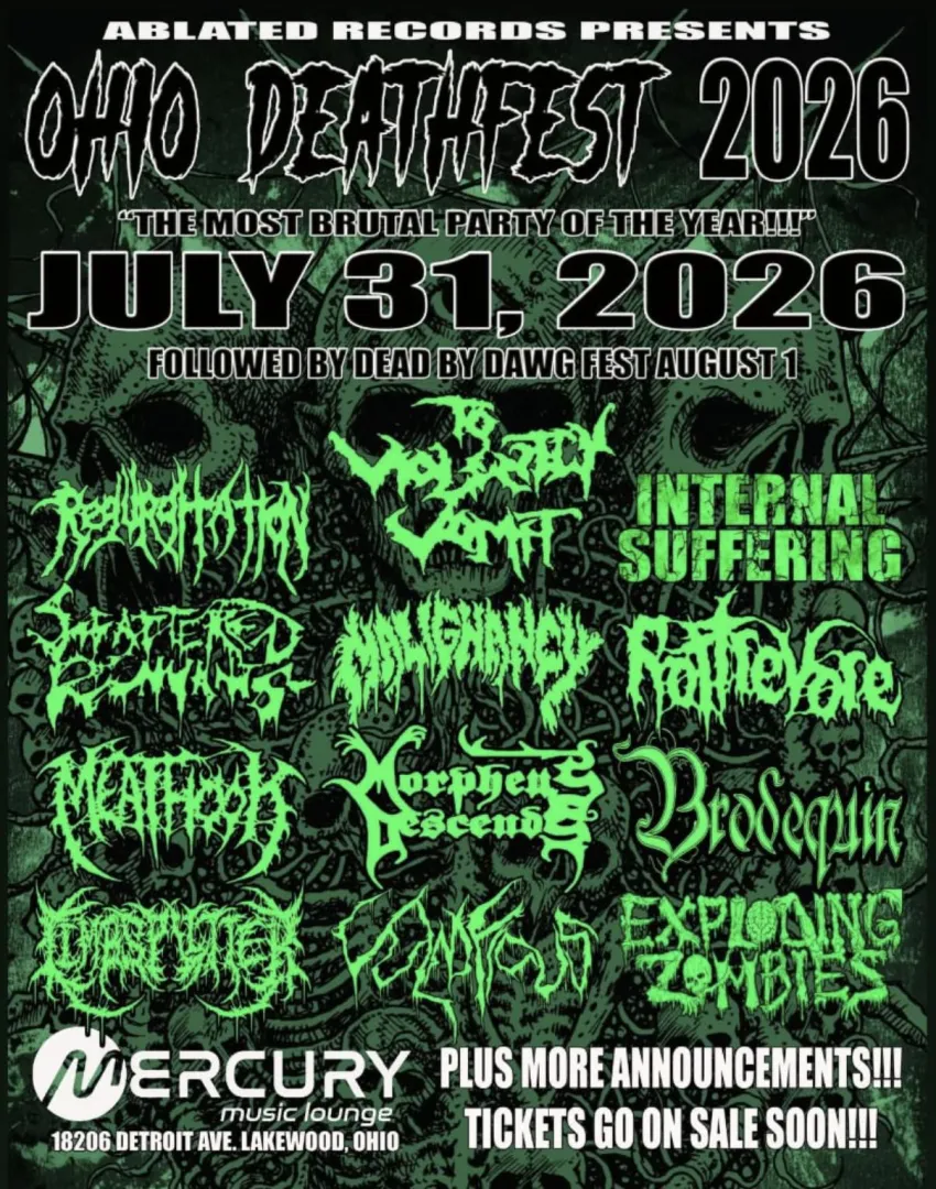 ohio deathfest announced featuring bands like malignancy, to violently vomit and regurgitation posted by aestheticnightmare25