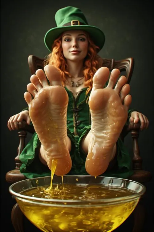 Olive Oil Foot Bath--the Leprechaun Edition! by dougiezerts