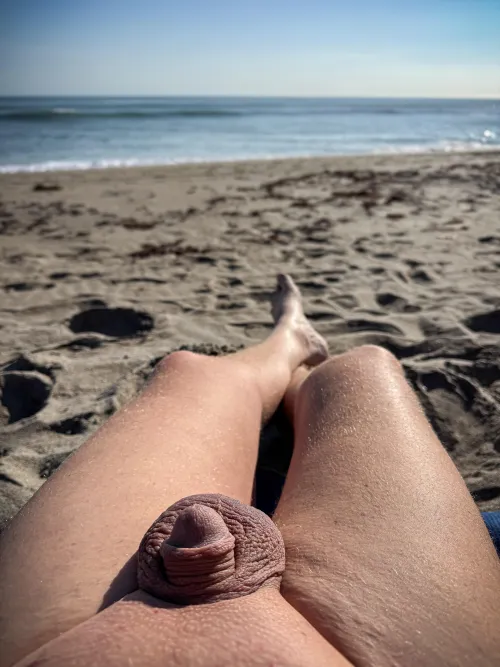 On the beach and enjoying the sun for the world to see! by littleexhib