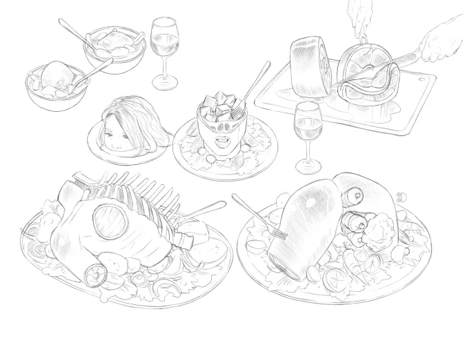 One girl buffet (by Tittydispenser) by titty_dispenser