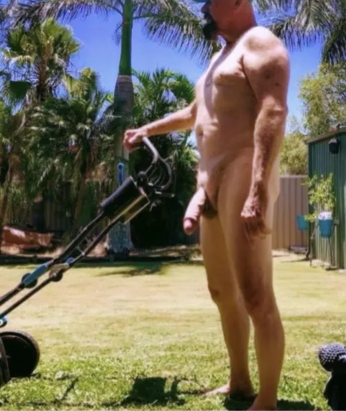 One vert hot summers day today but yard needed mowing unfortunately finally got it done. by triumphmark2777st