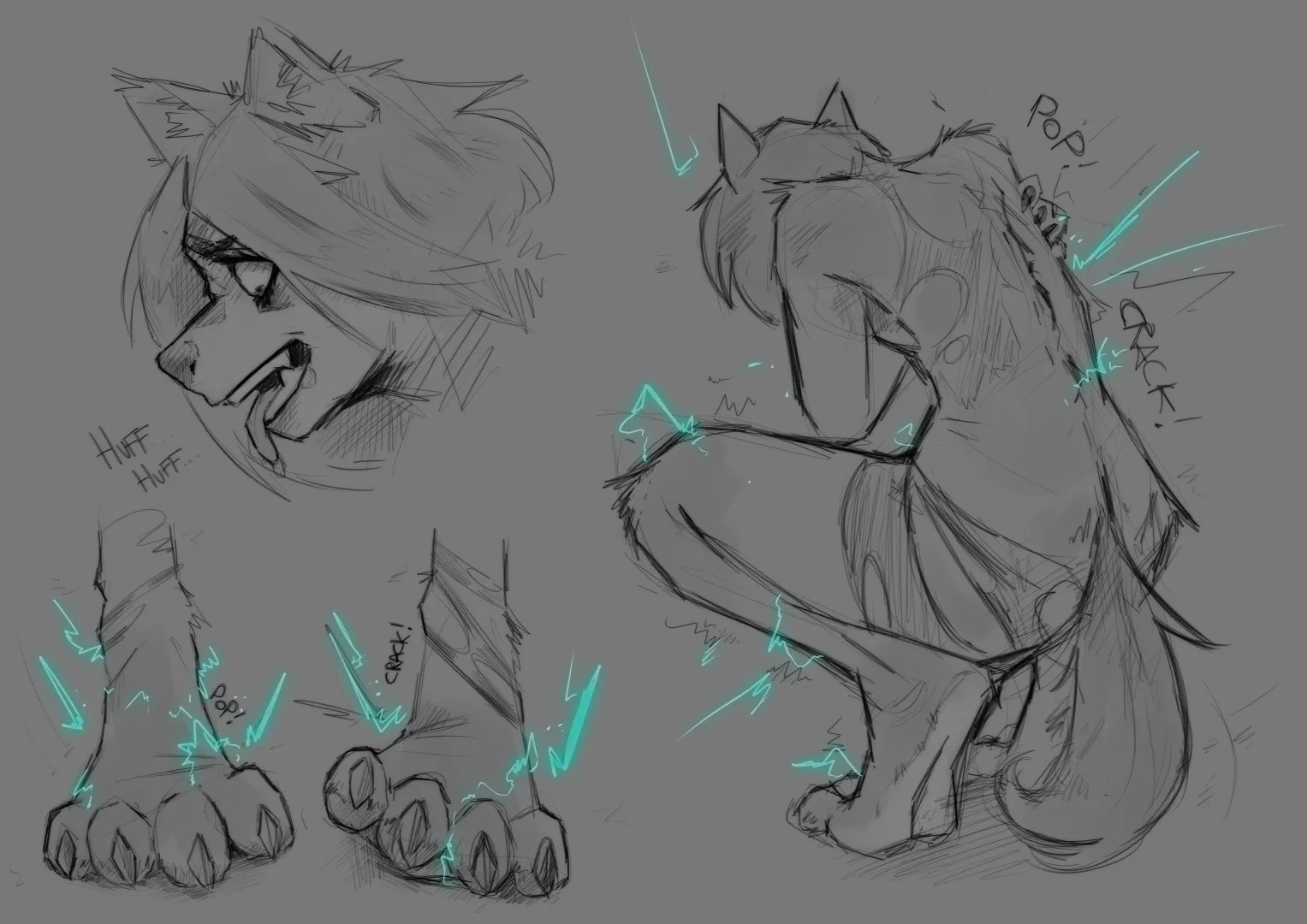 Ouch! [Werewolf TF] posted by __Ookami_