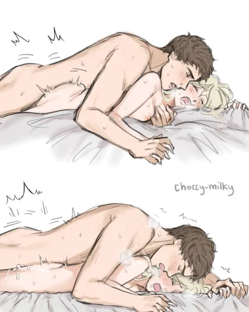 Our bodies rubbing against each other, our breathes hot and ragged,and our souls intertwined ~ by HappyDrawer619