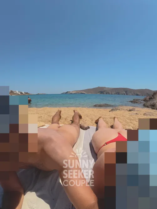 Our regular attire at the beach with  by SunnySeekerCouple