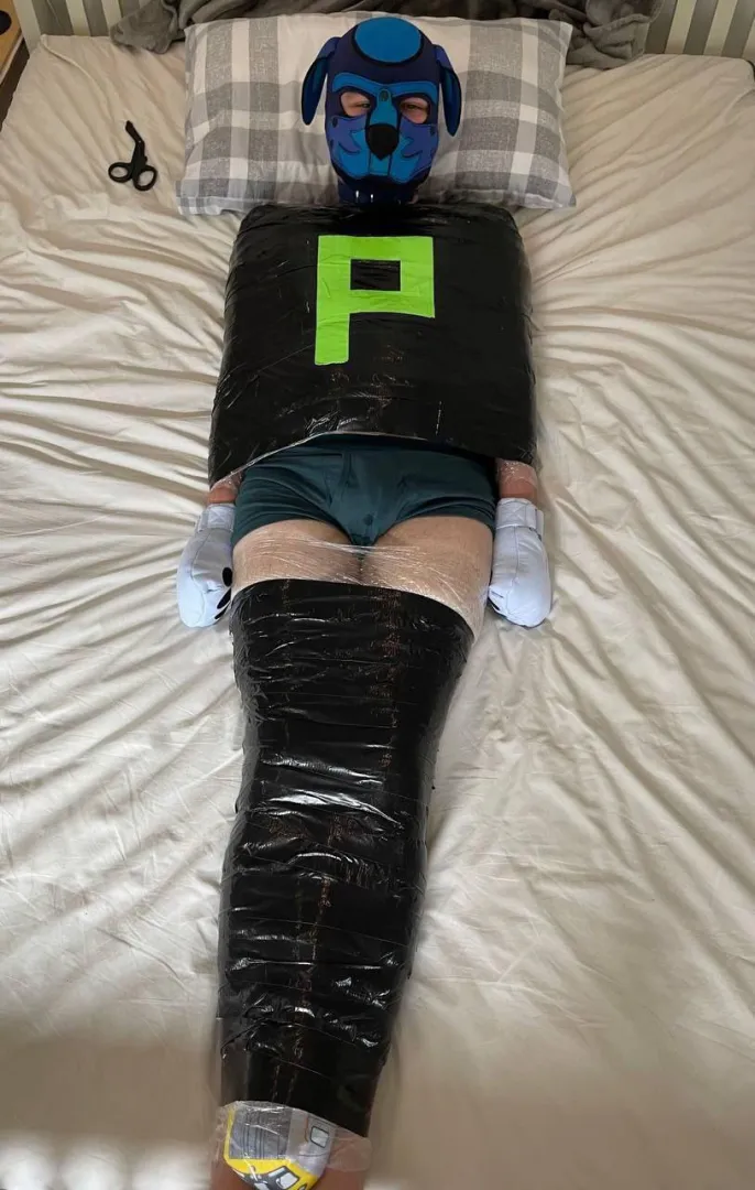 P is for… puppy! posted by Tied-and-Tape-Gagged
