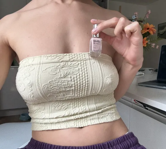 painted my nails pink x by Peachymiaxo