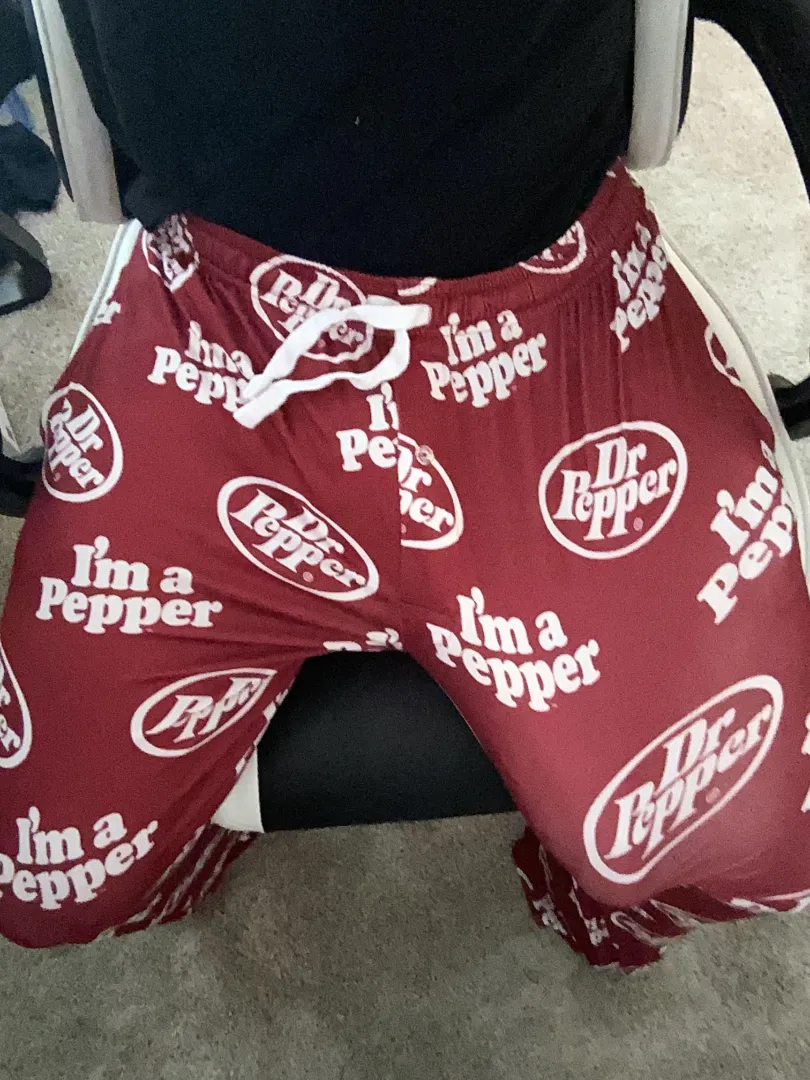 Pajama pants dont do anything to hide my size and I love it, love seeing the looks I get at the gym like this posted by GamerJock783