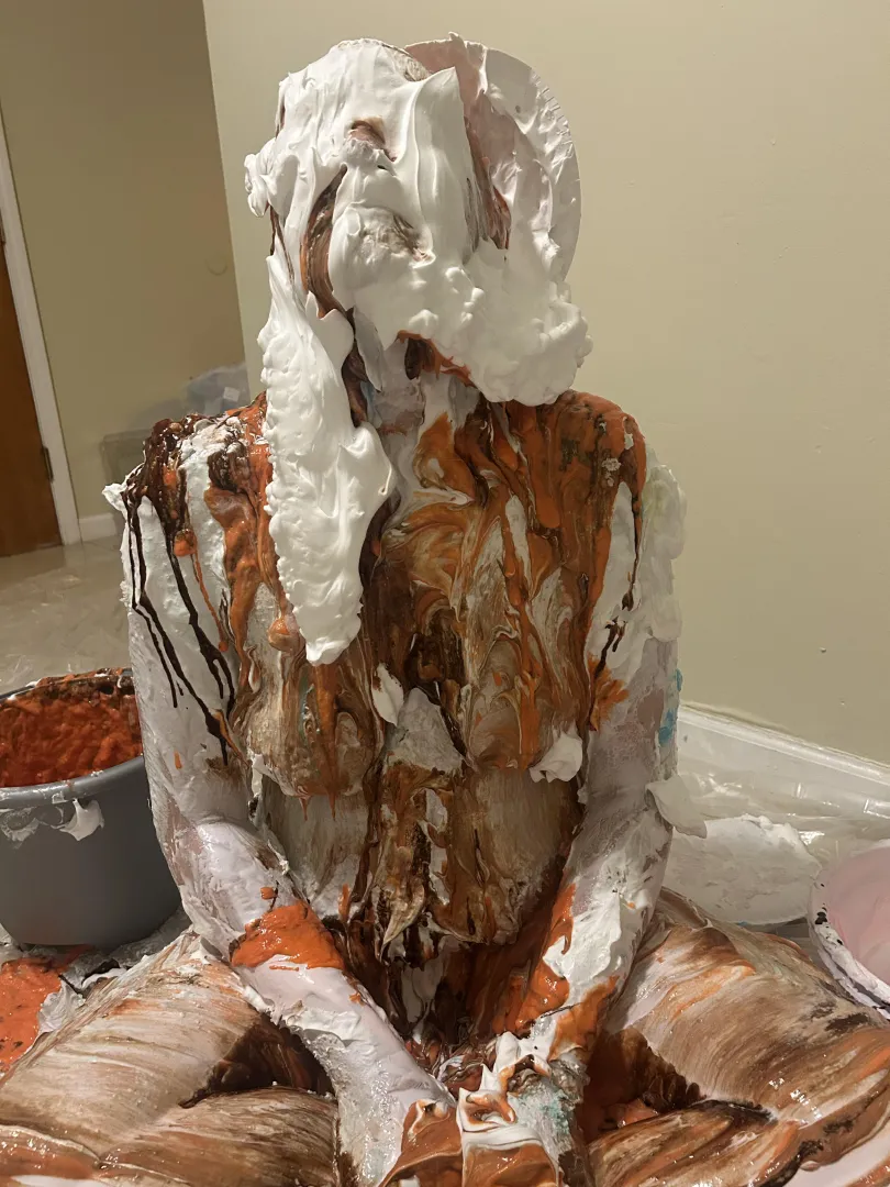 Part two of my post from yesterday. Girlfriend pied and slimed and sticky. posted by molliechrist