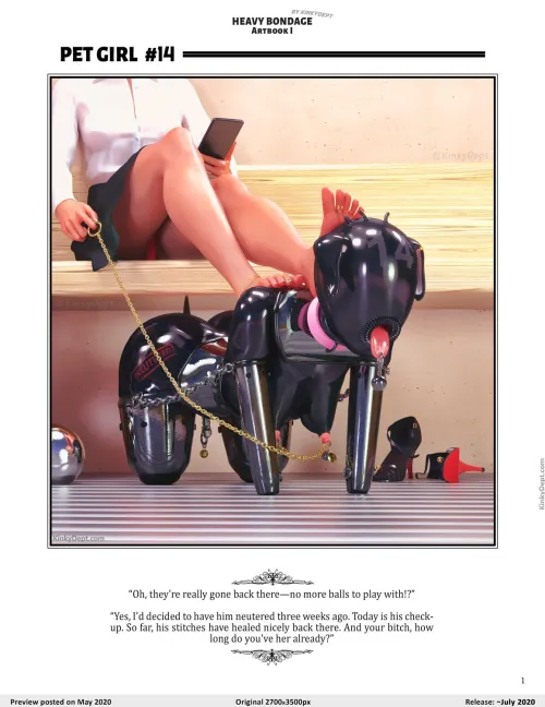 Pet girl #14 - Heavy Bonadge 1 (Kinkydept) by KinkyDept