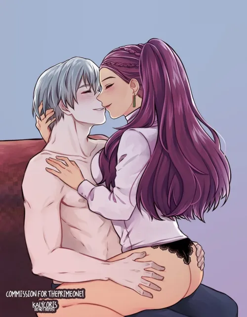 Petra Straddling on Ashe's Lap [Fire Emblem] by sd6636