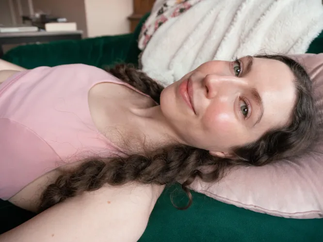 Pigtails and a post-gym glow ✨ by juliatomic