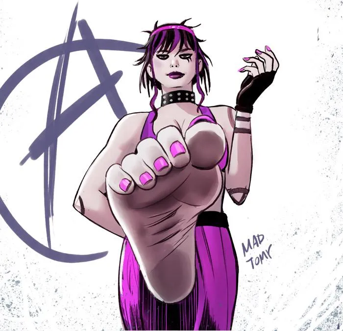 Pink punk taekwondo foot posted by MadTomyArt