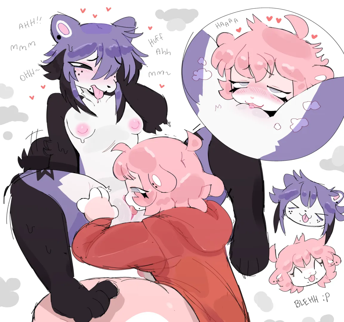 pink & purple :P (by candiewrapper/catgenderzz) posted by uwuhoneyyy