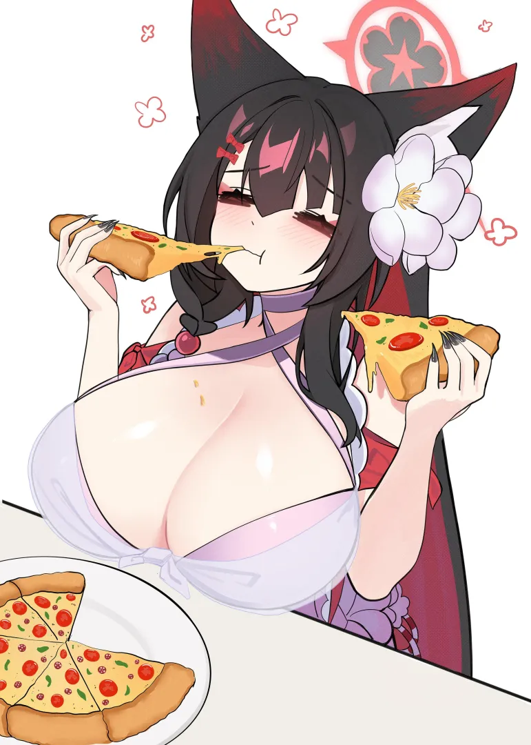 Pizza is stored in the boobs (silenzuka) posted by Peep-CEO