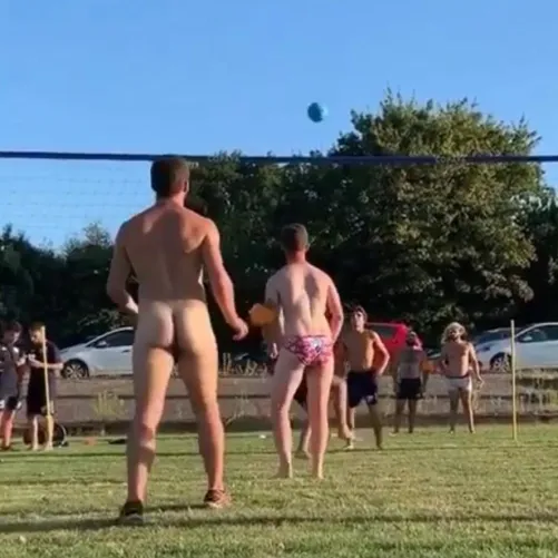 Playing volleyball naked by Nudist_guy1981