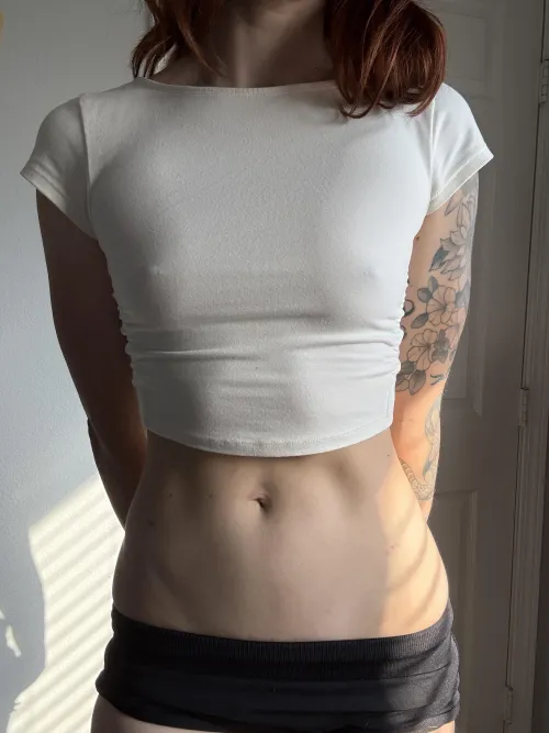 Pokies said no bra today by Brooke__bby