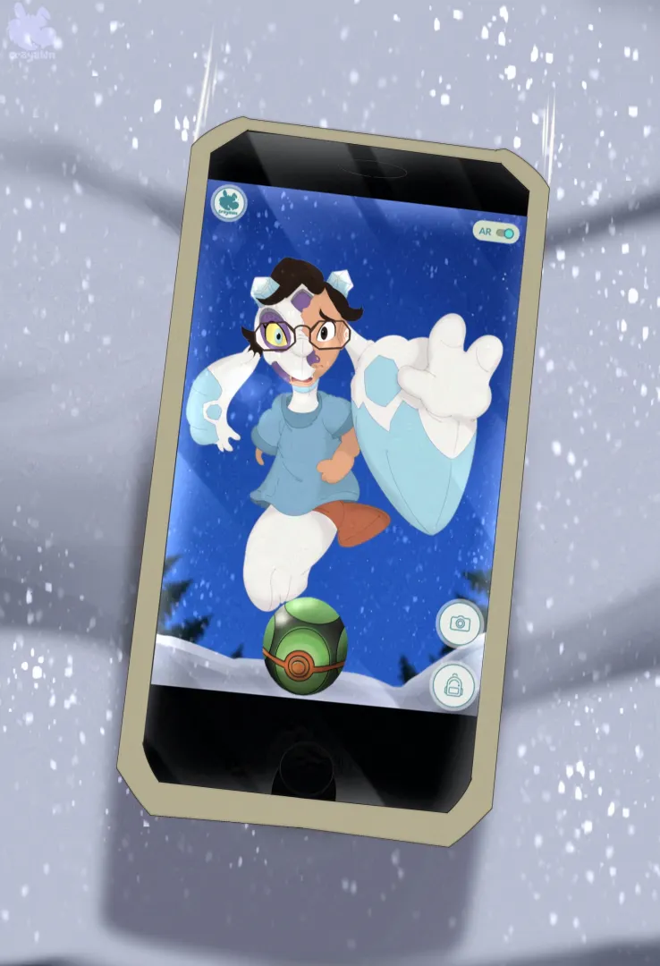 [Pokémon] Frigid Phone Fumble by Crayawn posted by JudithNeff