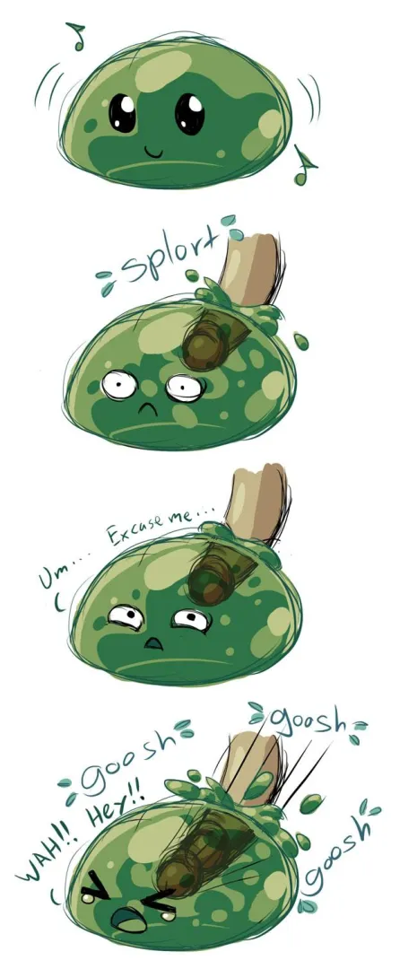 Poor slime caught off guard posted by hidden_pleasure_