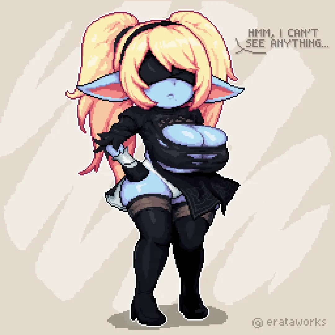 Poppy cosplaying 2B (@erataworks) posted by erataworks