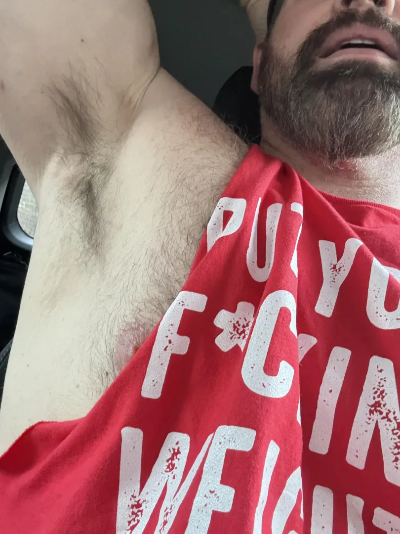 Post gym sweaty pits posted by Themuscledaddy