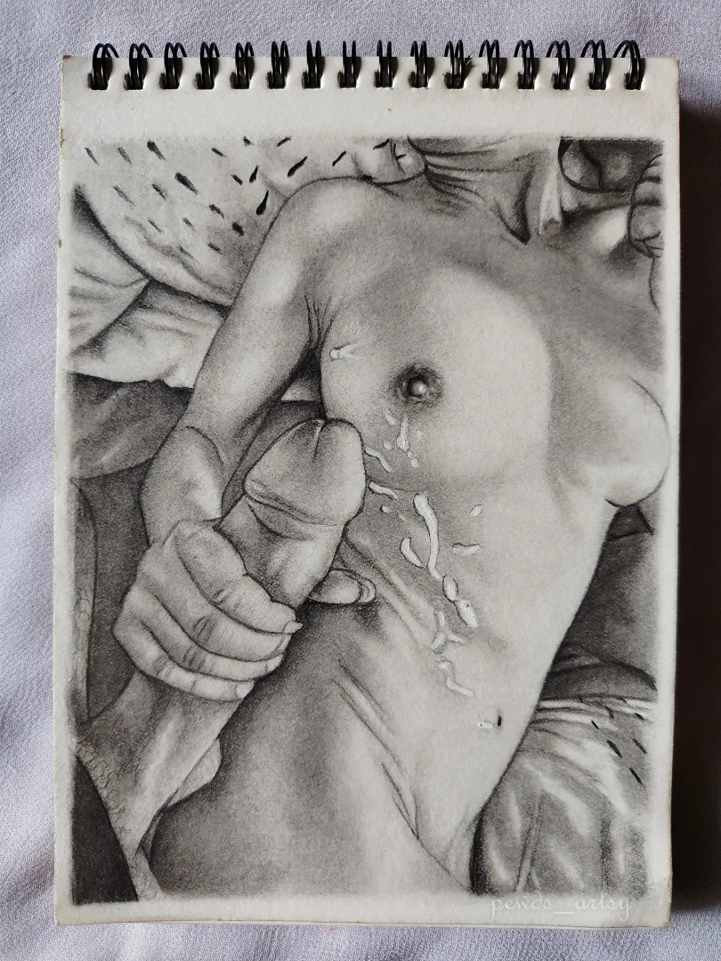 Post- Orgasm drip, graphite sketch by Me. [OC] posted by pewds9114