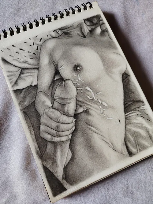 Post- Orgasm drip, graphite sketch by me. [OC] by pewds9114