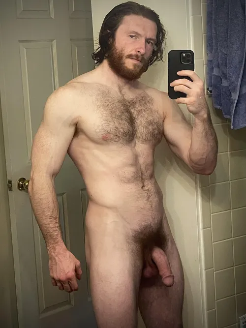 Post Shower Relaxed by Mike_Beast_Faoladh