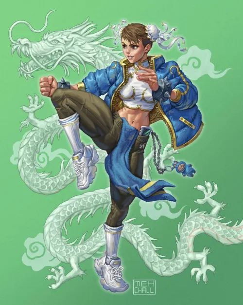 Post workout Chun Li By mehchall by Cicada_5