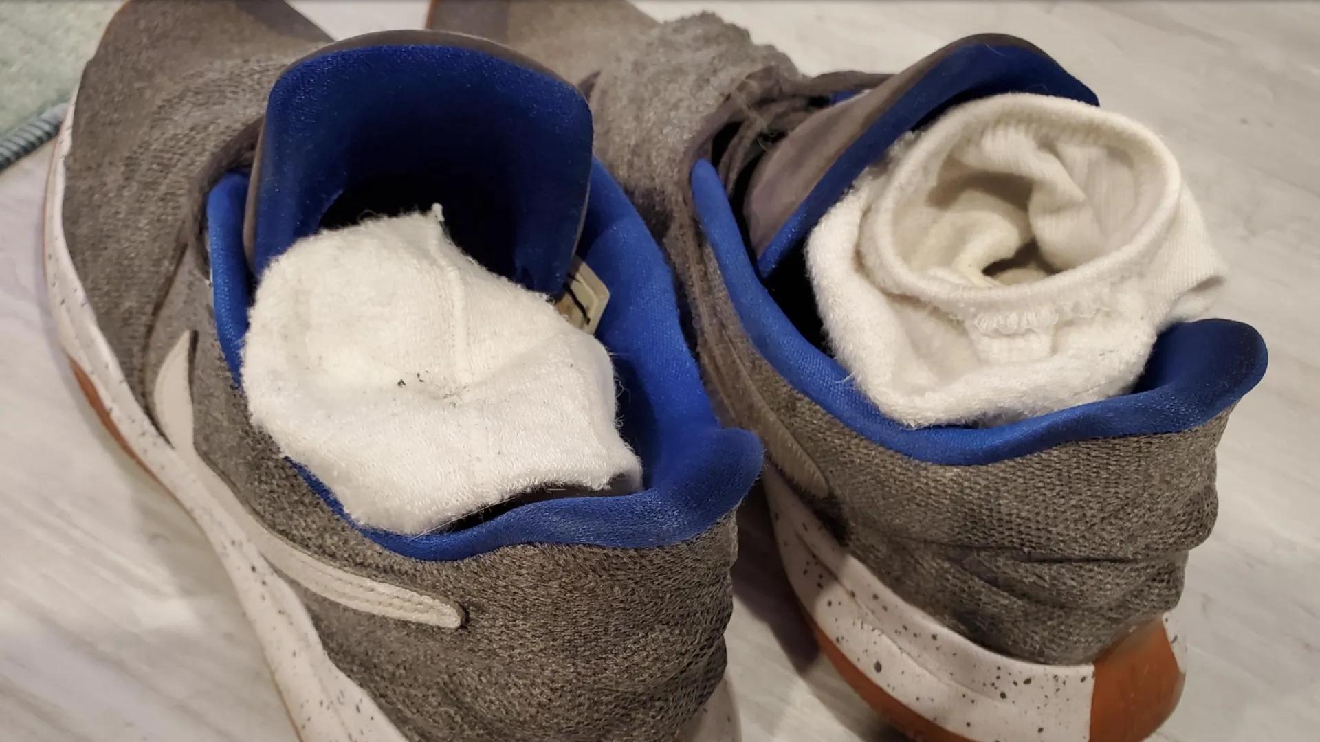 Post workout socks and sneakers, still warm from my feet. posted by Sckb4u