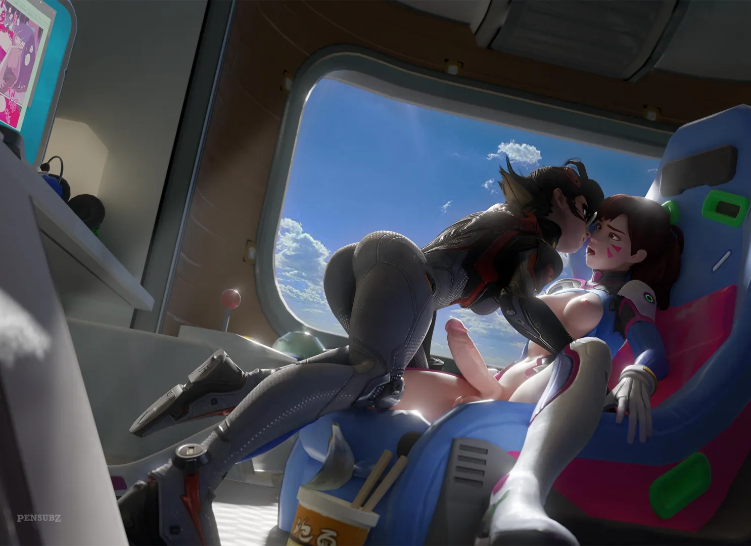 Pouncing on D.va posted by Somanycookies1