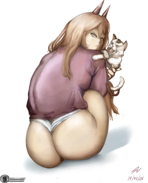 Power and Nyako (By me) by sharpie_lynch