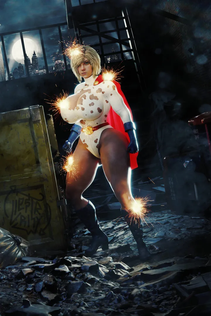 Power Girl in Action (Rhyw) posted by __X69X__