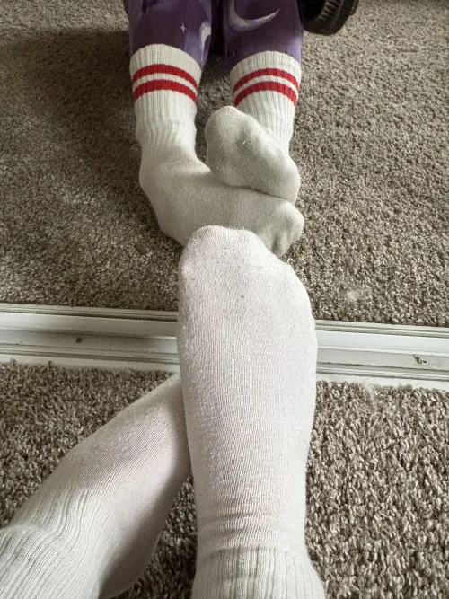 pretty white socks for show.. by findom_queenbee