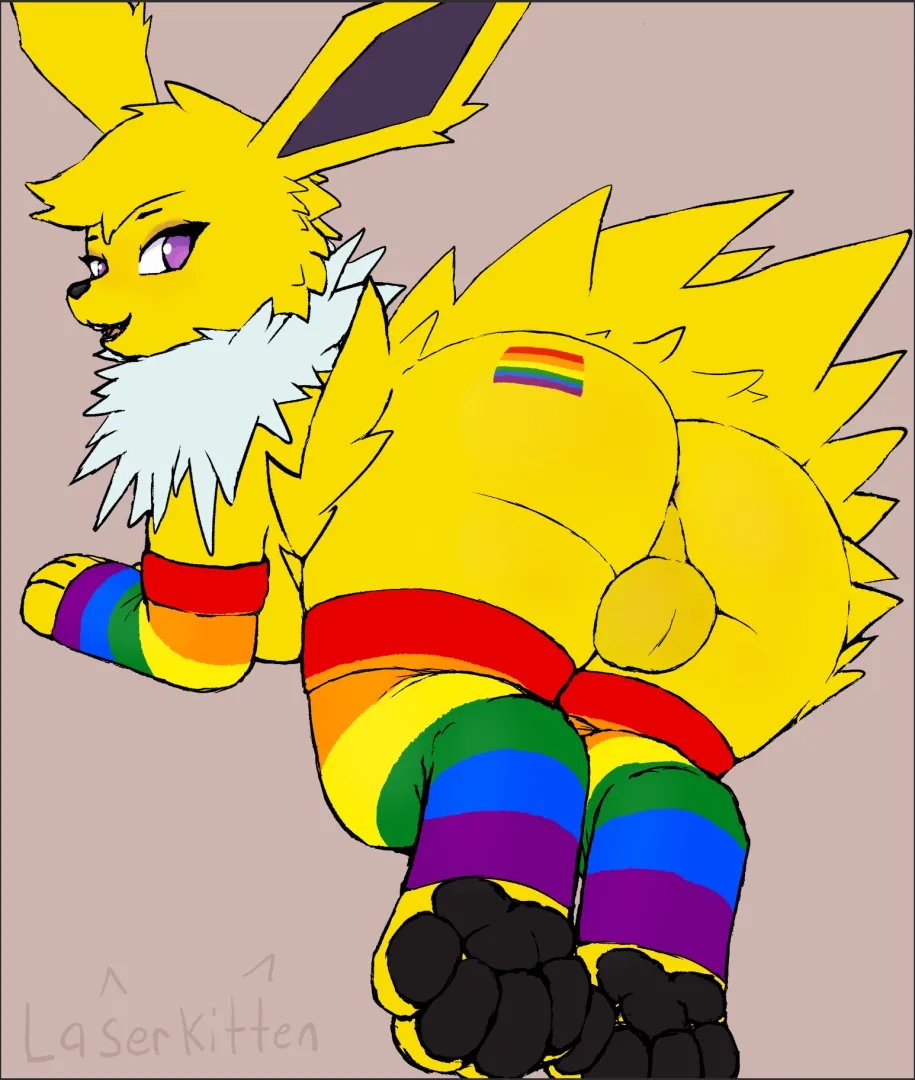 Pride Jolteon (laserkitten) [M] posted by Olive-The-Otter