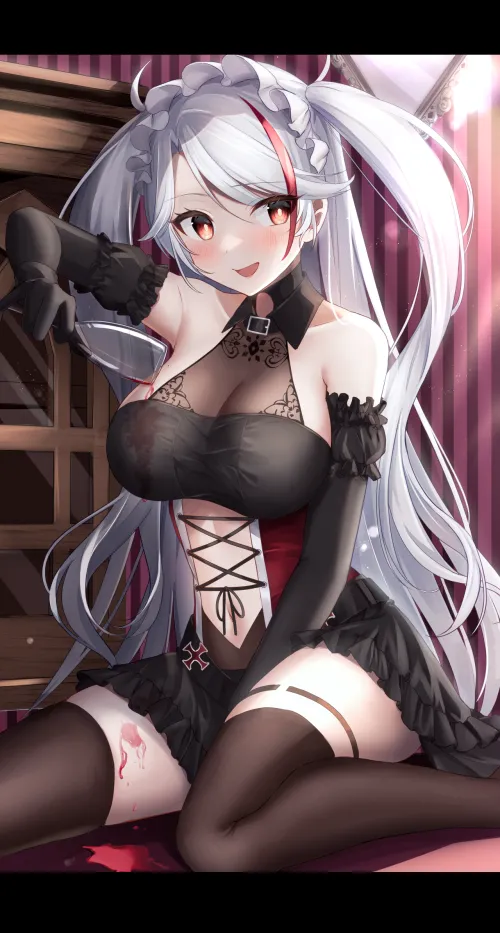 Prinz Eugen pouring a drink (jyu_so39) by elegantloveglimmer